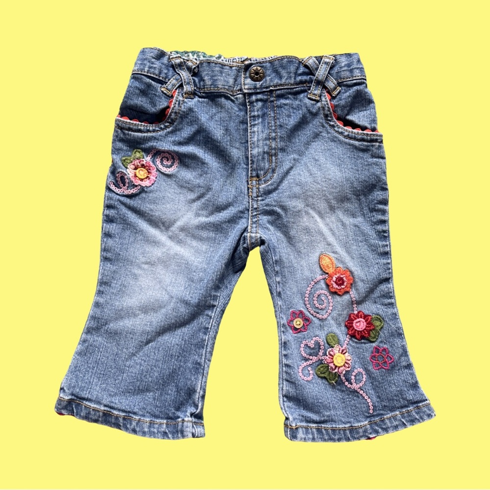 Vintage Children’s Place Embroidered Jeans - 6mo